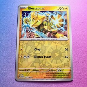 electabuzz [reverse holo] - 053/162 (common) — pokemon: temporal forces